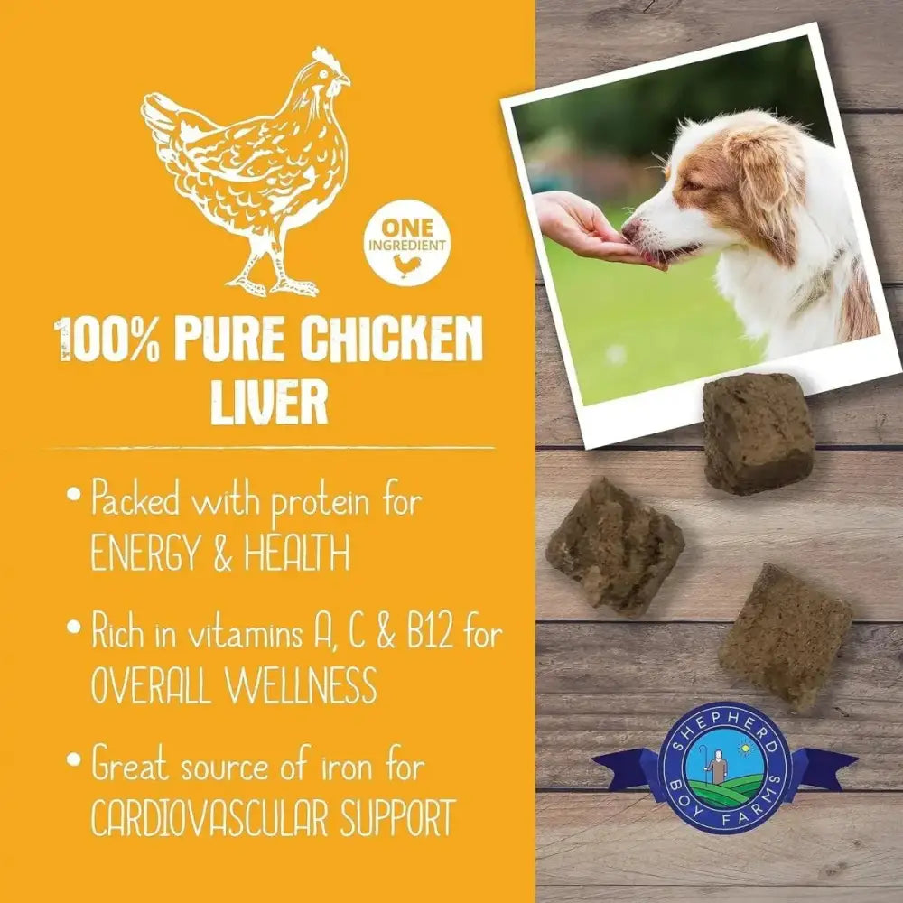 Shepherd Boy Farms Freeze Dried Chicken Liver Dog Treats - Talis Us