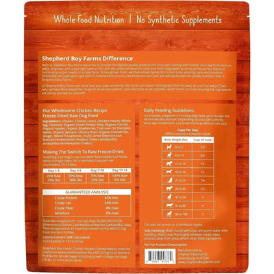 Shepherd Boy Farms Freeze Dried Chicken Recipe Dog Food 14oz - Talis Us