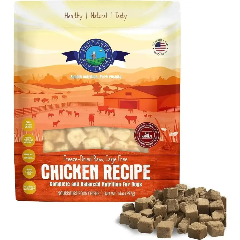 Shepherd Boy Farms Freeze Dried Chicken Recipe Dog Food 14oz - Talis Us