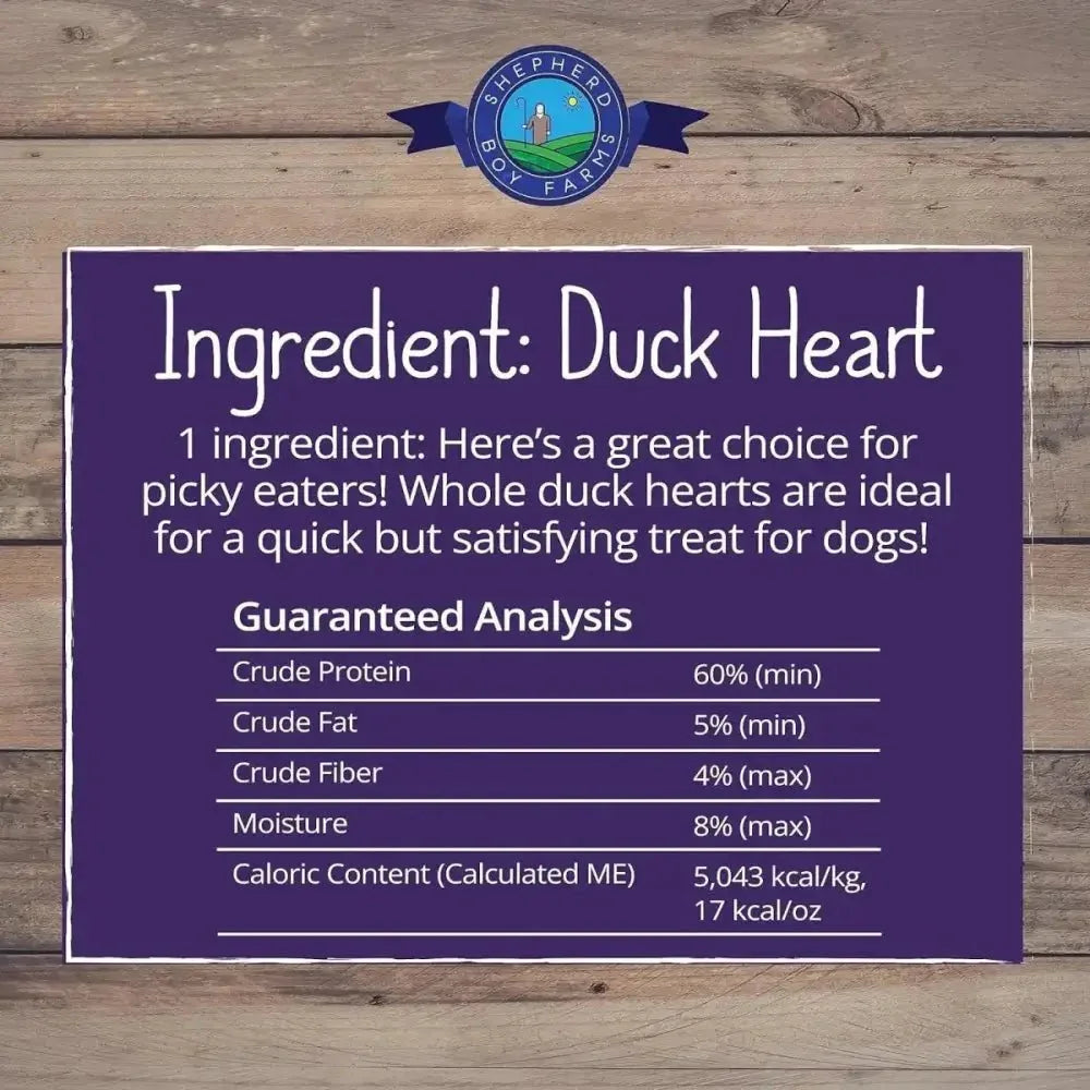 Shepherd Boy Farms Freeze Dried Duck Heart Dog Treats - Talis Us