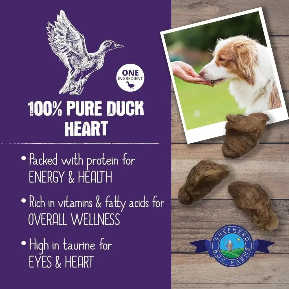 Shepherd Boy Farms Freeze Dried Duck Heart Dog Treats - Talis Us
