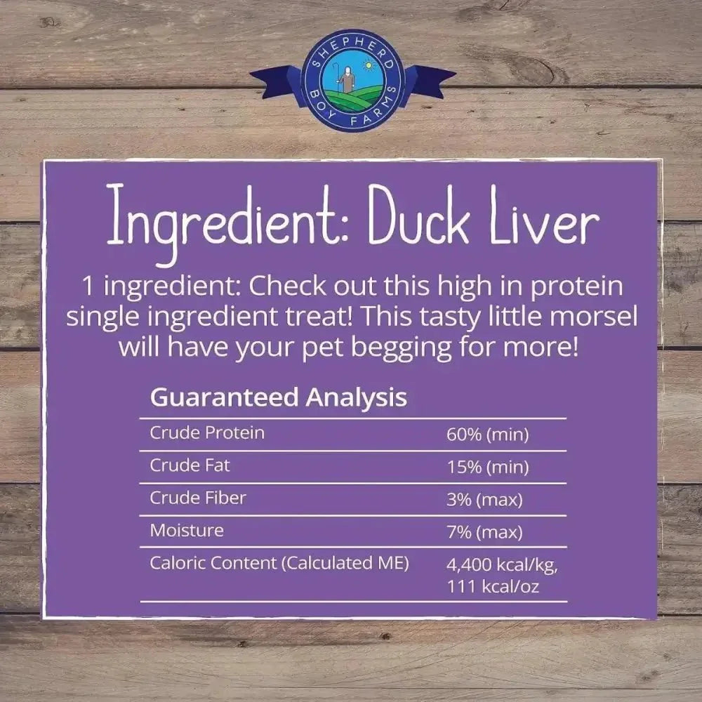 Shepherd Boy Farms Freeze Dried Duck Liver Dog Treats - Talis Us