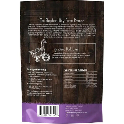 Shepherd Boy Farms Freeze Dried Duck Liver Dog Treats - Talis Us