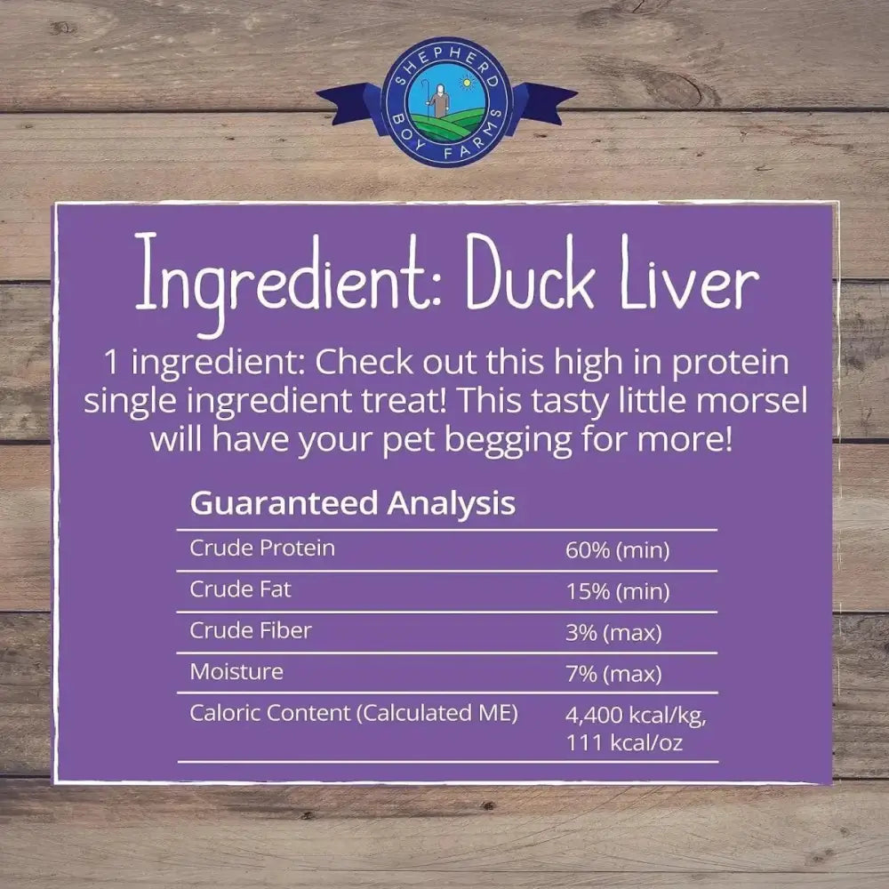 Shepherd Boy Farms Freeze Dried Duck Liver Dog Treats - Talis Us
