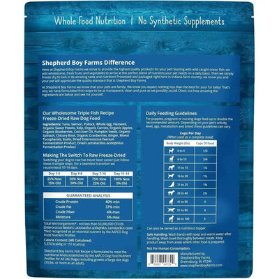 Shepherd Boy Farms Freeze Dried Fish Medley Recipe Dog Food 14oz - Talis Us