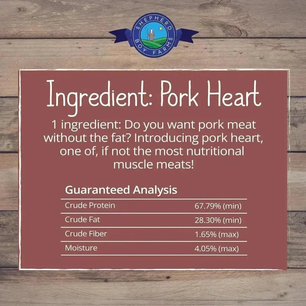 Shepherd Boy Farms Freeze Dried Pork Heart Dog Treats - Talis Us