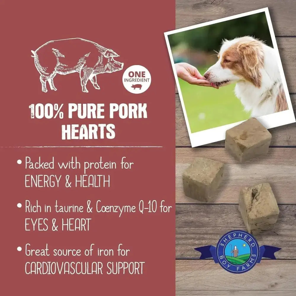 Shepherd Boy Farms Freeze Dried Pork Heart Dog Treats - Talis Us