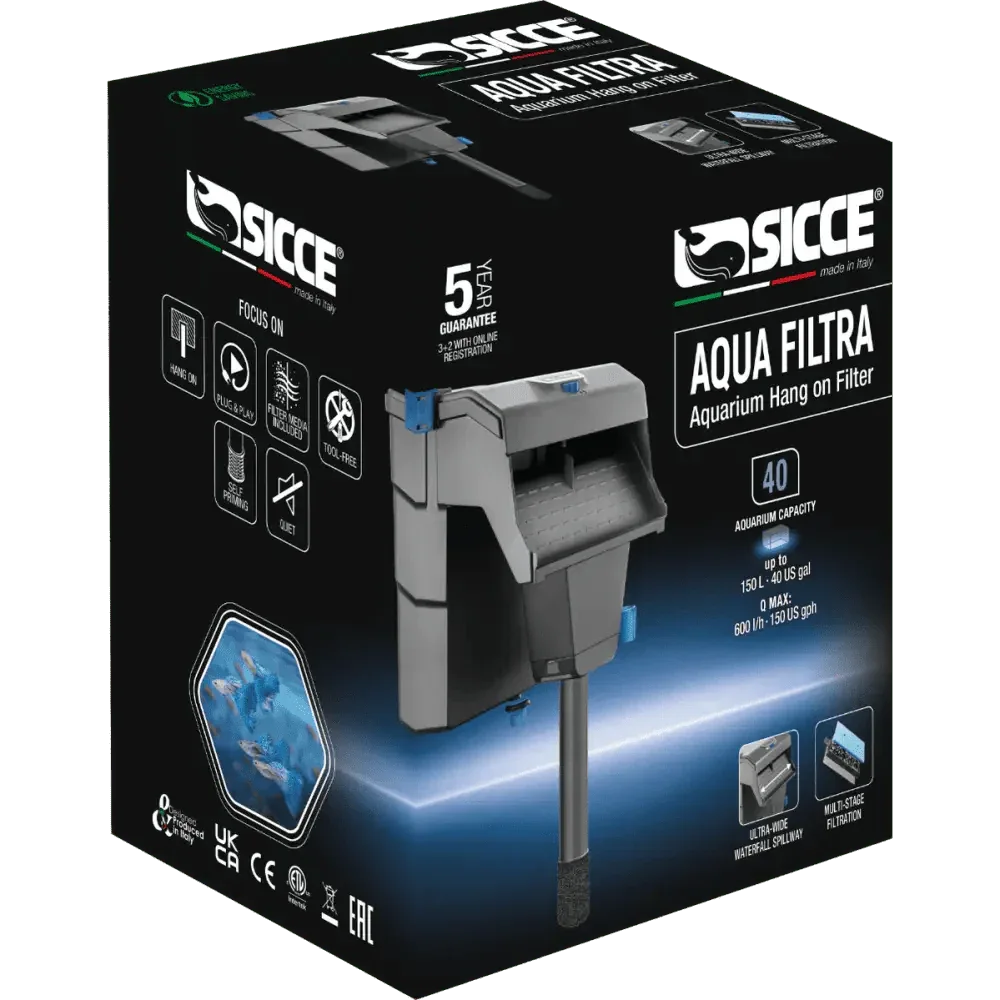 Sicce Aqua Filtra Aquarium Hang on Filter - Talis Us
