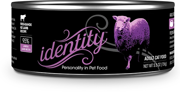 Identity Pet 95% Free-Range NZ Lamb & Lamb Broth Pâté Wet Cat Food 24/5.5OZ