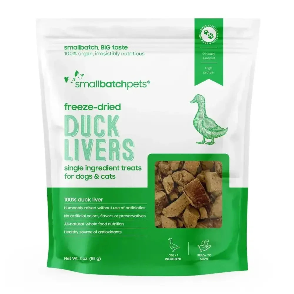 Smallbatch Freeze Dried Duck Liver Dog & Cat Treats 3oz - Talis Us