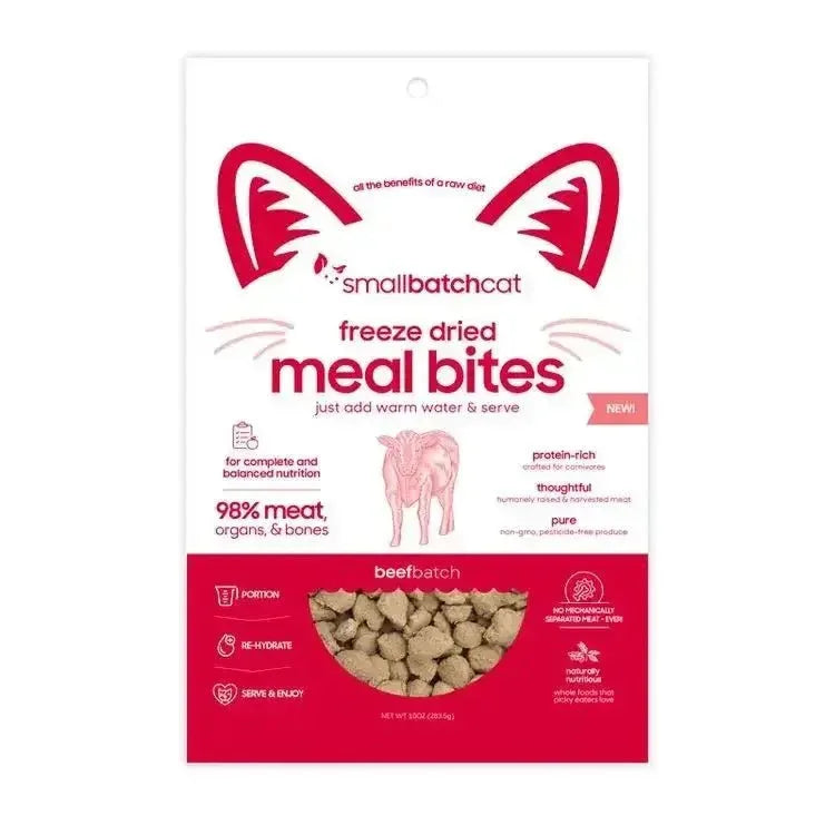 SmallBatch Freeze - Dried Mealbites Beef Cat Food 10oz - Talis Us