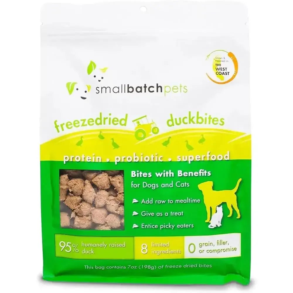 Smallbatch Pets Freeze - Dried Duck Bites for Dogs & Cats, 7 oz - Talis Us