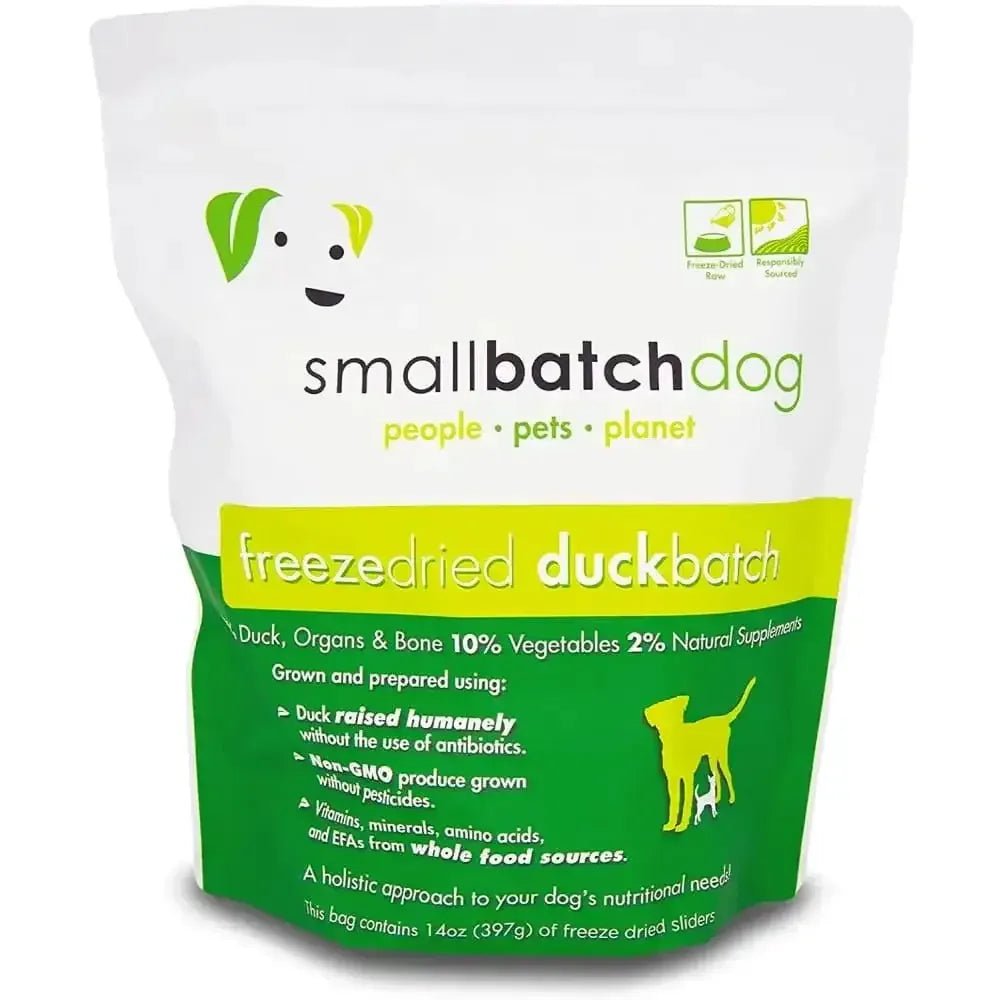 Smallbatch Pets Freeze - Dried Premium Raw Food Diet for Dogs, Duck Sliders Dog Food 14oz - Talis Us
