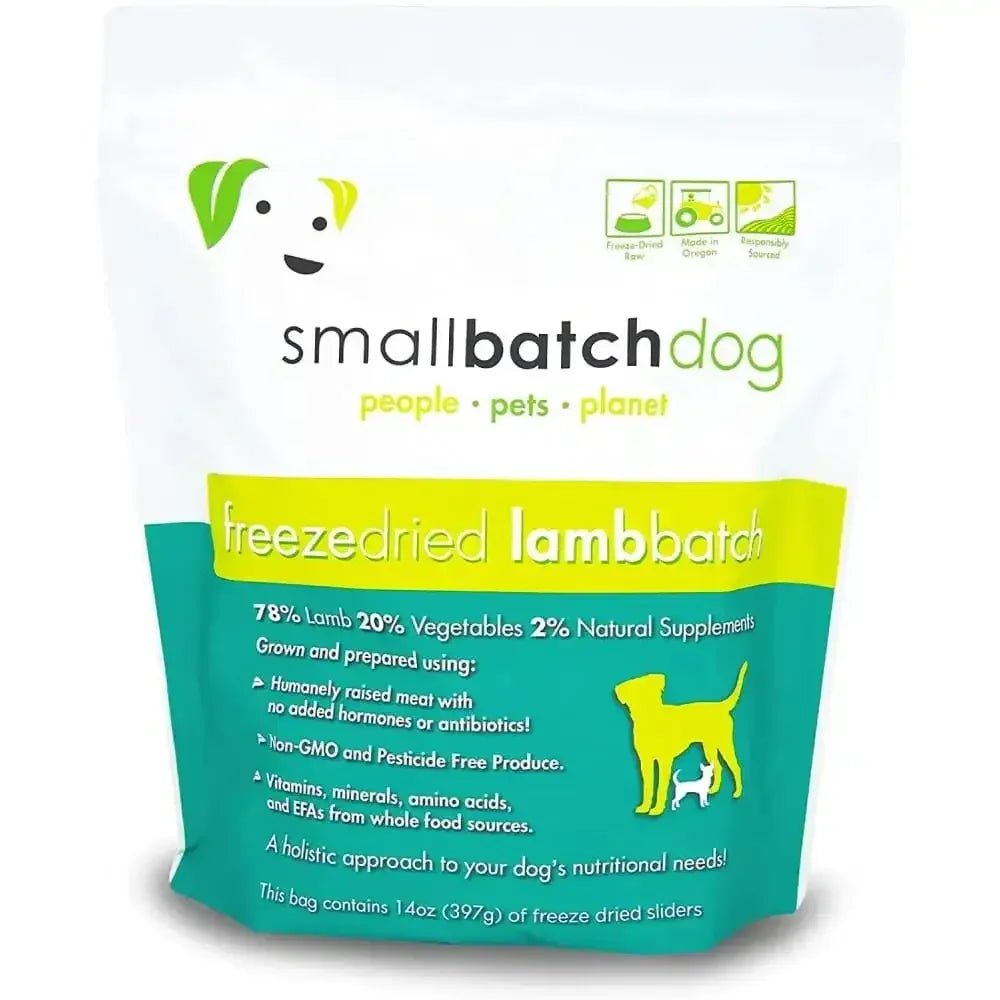 Smallbatch Pets Freeze - Dried Premium Raw Food Diet for Dogs, Lamb Sliders Dog Food 14 oz - Talis Us