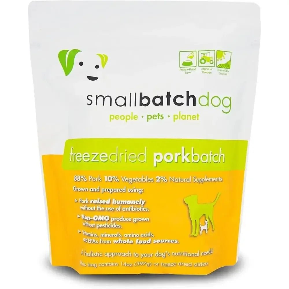 Smallbatch Pets Freeze - Dried Premium Raw Food Diet for Dogs, Pork Sliders Dog Food 14oz - Talis Us