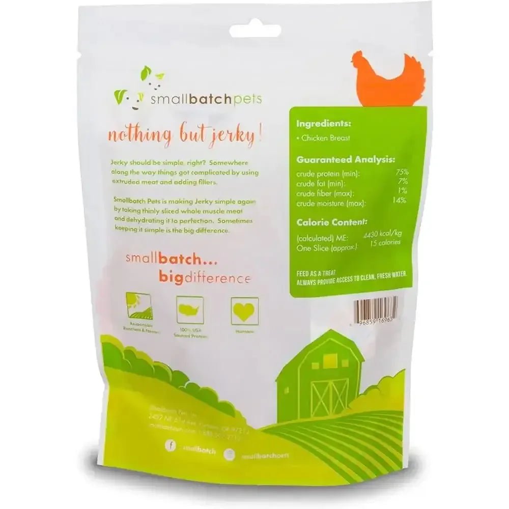 Smallbatch Pets Premium Chicken Jerky Treat for Dogs and Cats, 4 oz - Talis Us