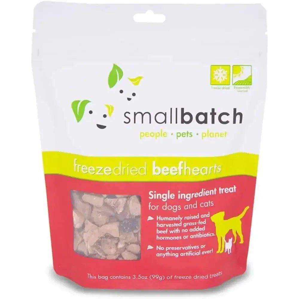 Smallbatch Pets Premium Freeze - Dried Beef Heart Treats for Dogs and Cats, 3.5 oz - Talis Us