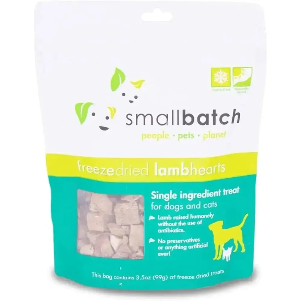 Smallbatch Pets Premium Freeze - Dried Lamb Heart Treats for Dogs and Cats, 3.5 oz - Talis Us