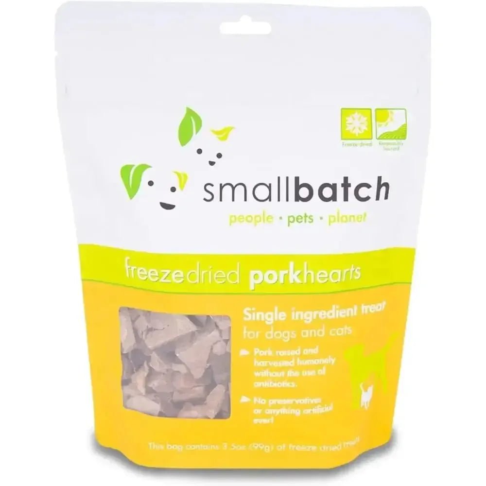 Smallbatch Pets Premium Freeze - Dried Pork Heart Treats for Dogs and Cats, 3.5 oz - Talis Us