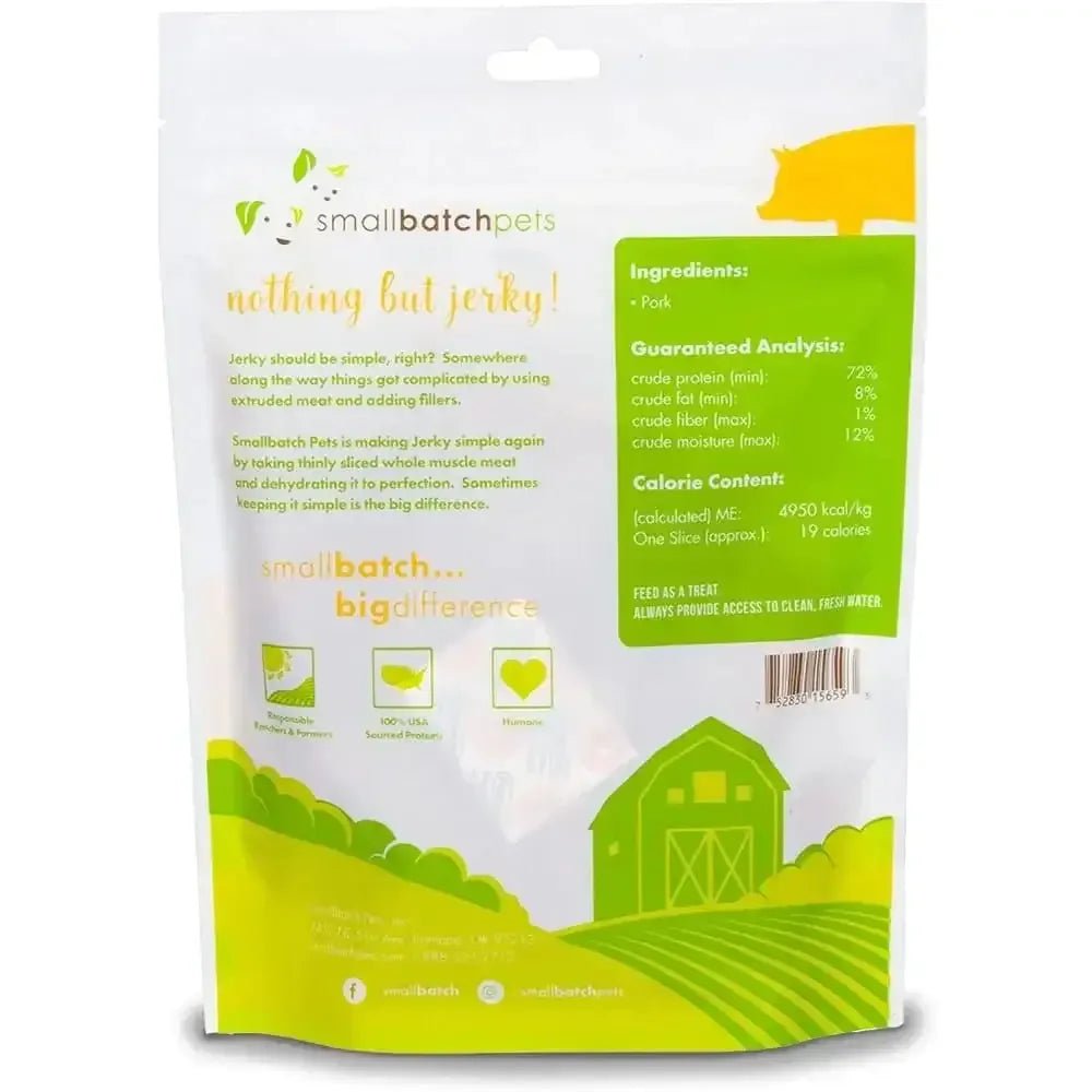 Smallbatch Pets Premium Pork Jerky Treat for Dogs and Cats, 4 oz - Talis Us