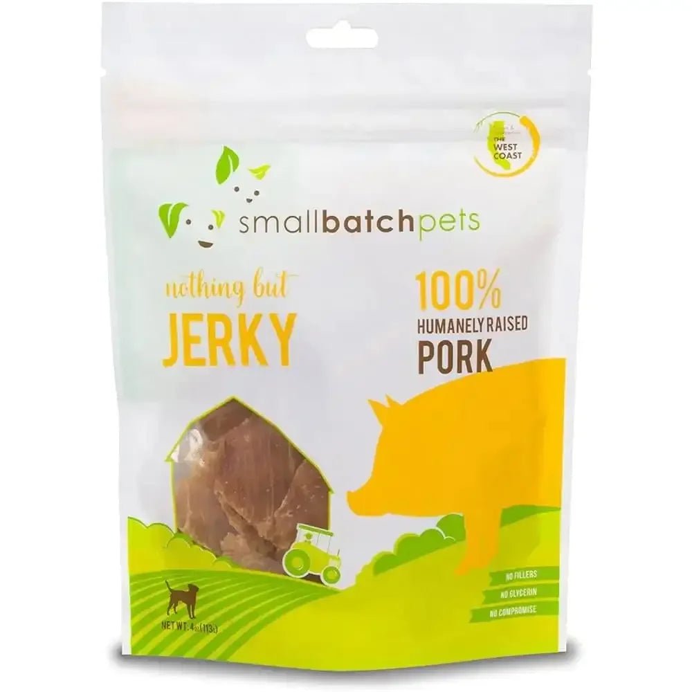 Smallbatch Pets Premium Pork Jerky Treat for Dogs and Cats, 4 oz - Talis Us