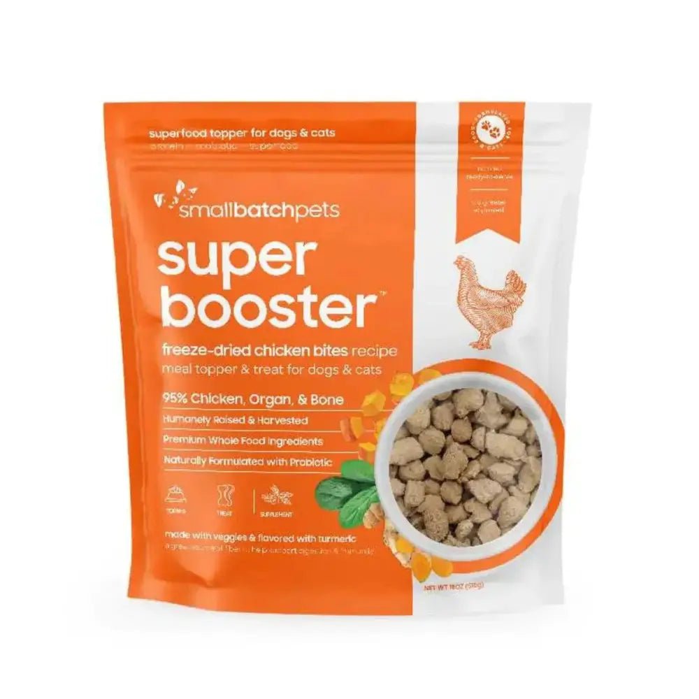Smallbatch Super Booster Chicken SmallBites Freeze - Dried Dog & Cat Meal Topper & Treats 18oz - Talis Us