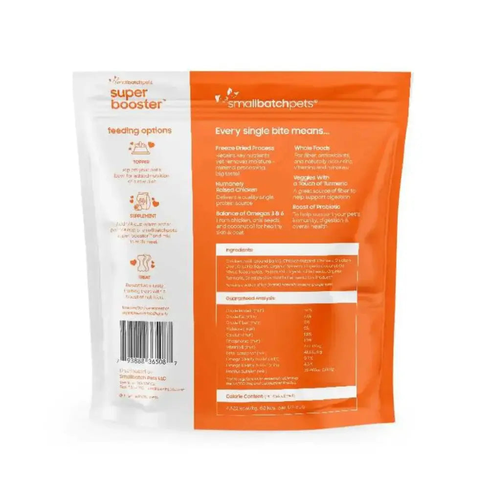 Smallbatch Super Booster Chicken SmallBites Freeze - Dried Dog & Cat Meal Topper & Treats 18oz - Talis Us