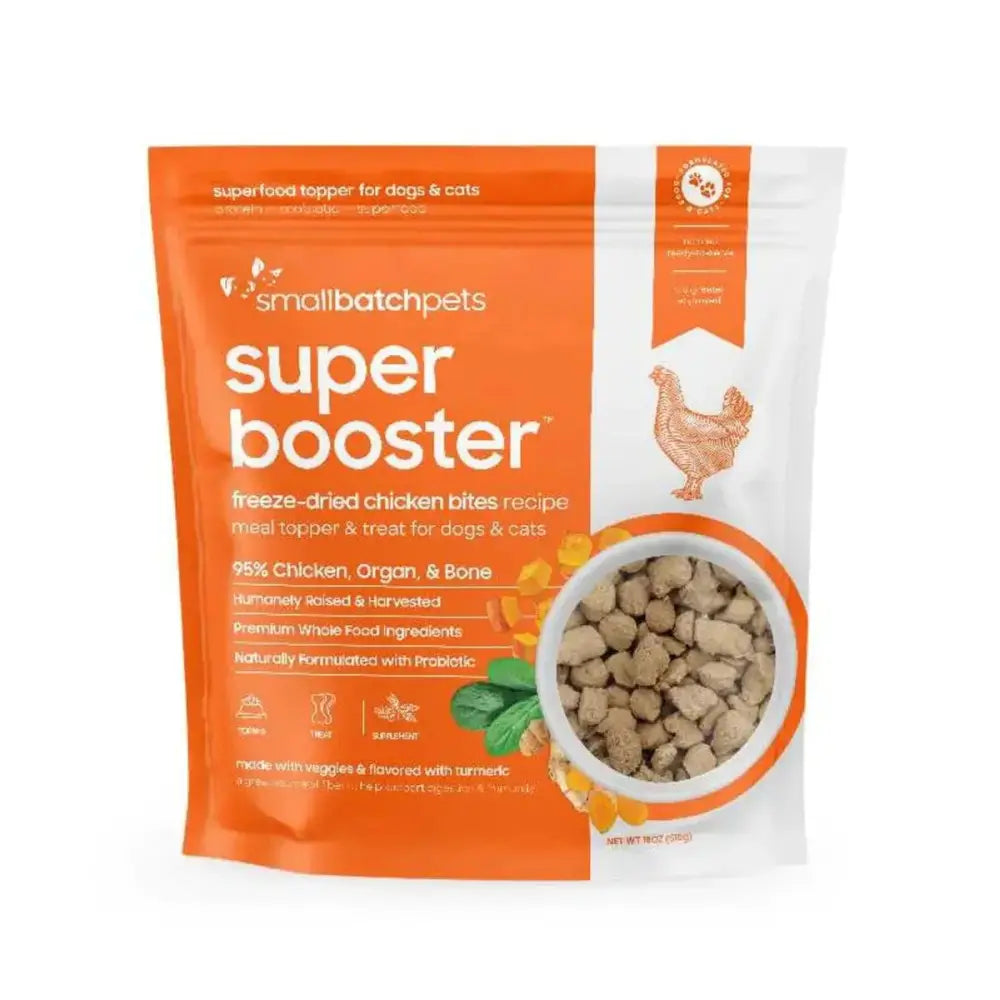 Smallbatch Super Booster Chicken SmallBites Freeze - Dried Dog & Cat Meal Topper & Treats 18oz - Talis Us