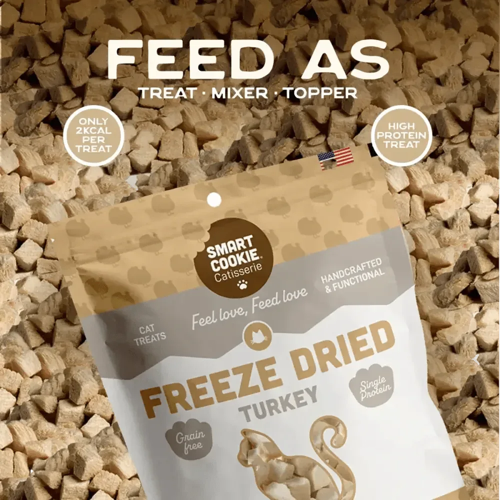 Smart Cookie High - Protein Freeze - Dried Turkey Cat Snacks - Talis Us