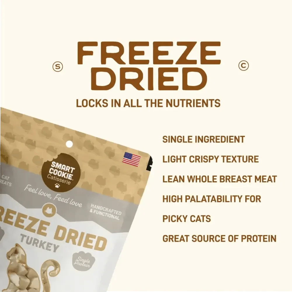 Smart Cookie High - Protein Freeze - Dried Turkey Cat Snacks - Talis Us