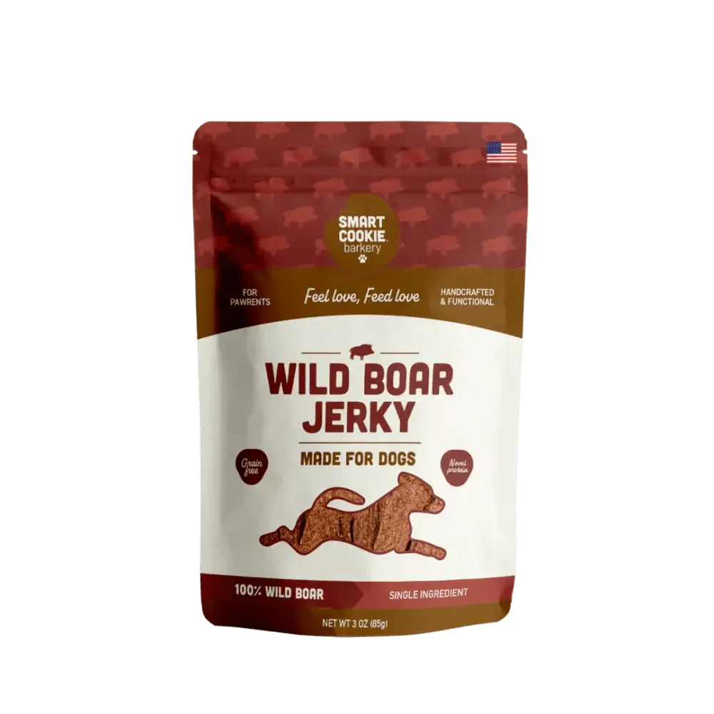 Smart Cookie Wild Boar Jerky for Dogs - 100% Natural 3oz - Talis Us