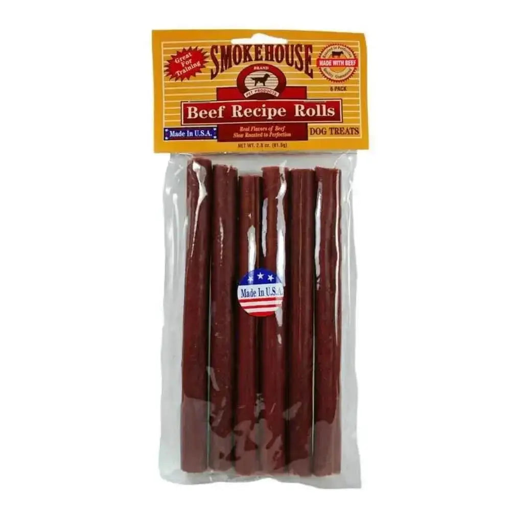 Smokehouse USA Made Beefy Rolls Dog Treats Smokehouse