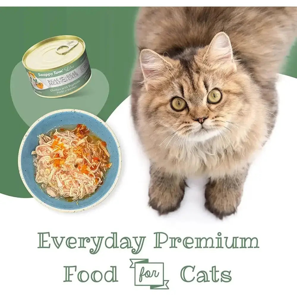 Snappy Tom Lites Chicken with Vegetables Canned Cat Food 24/3oz Snappy Tom