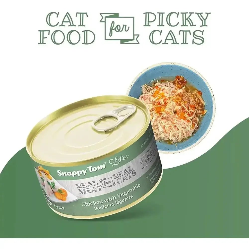 Snappy Tom Lites Chicken with Vegetables Canned Cat Food 24/3oz - Talis Us