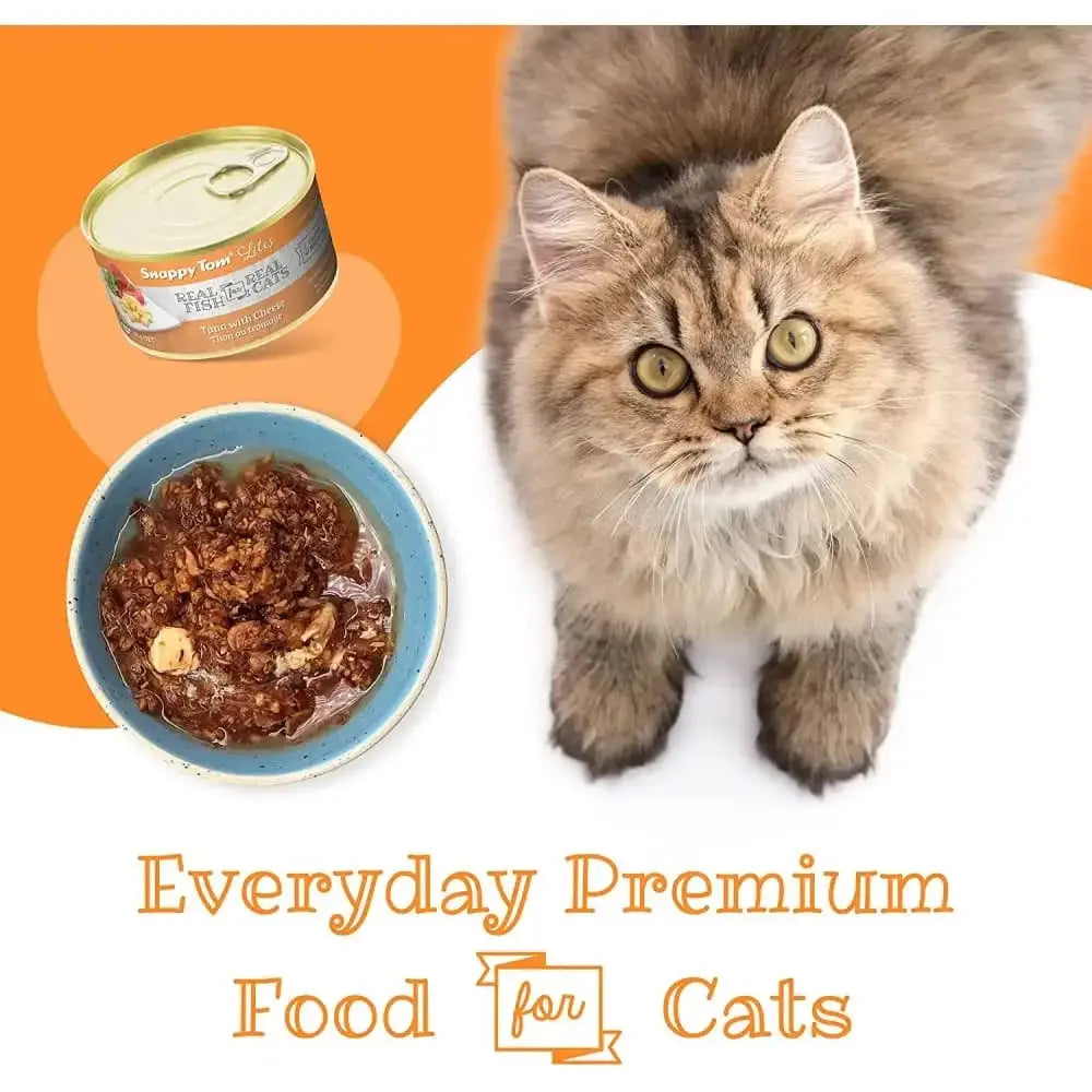 Snappy Tom Lites Tuna with Cheese Canned Cat Food Snappy Tom
