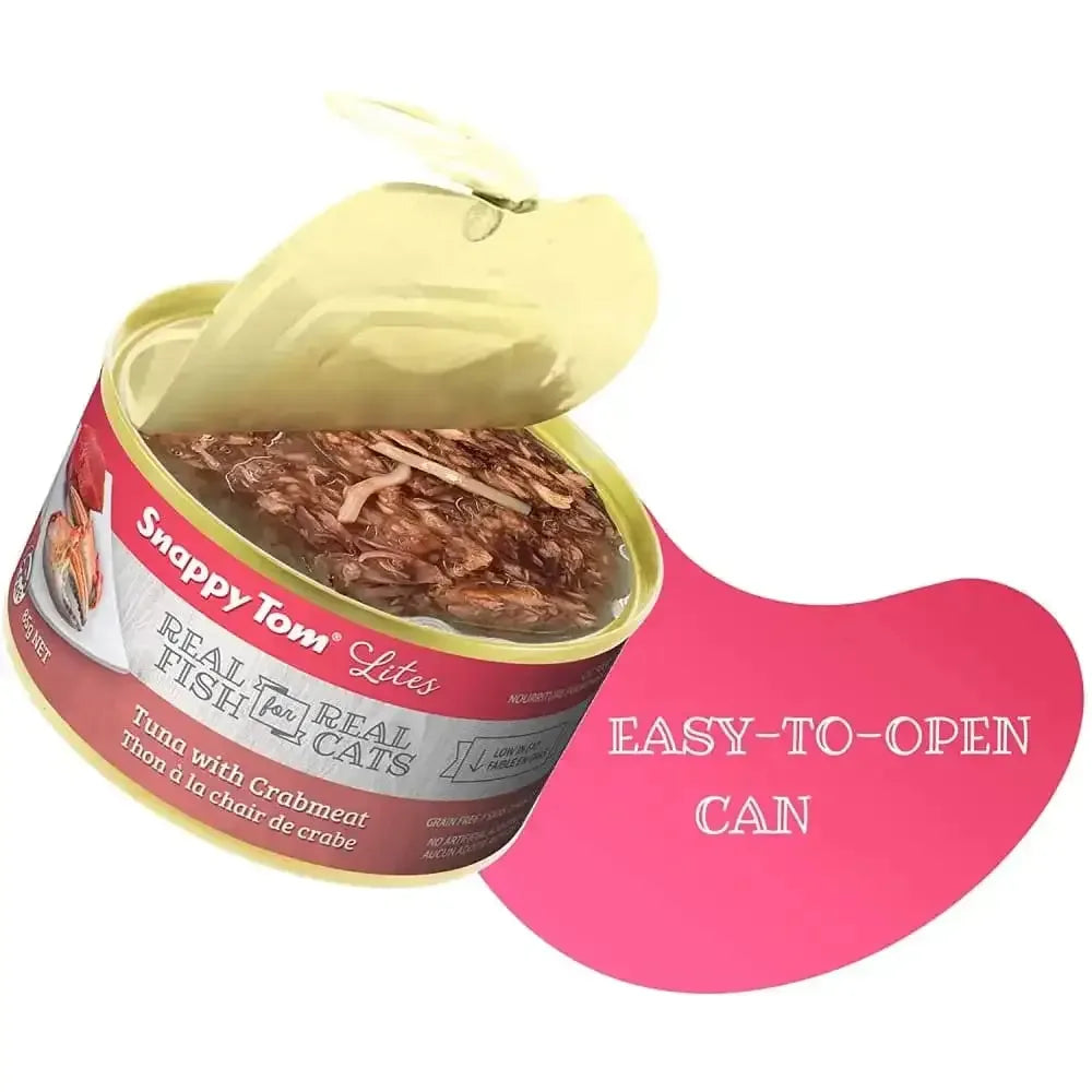 Snappy Tom Lites Tuna with Crabmeat Canned Cat Food Snappy Tom