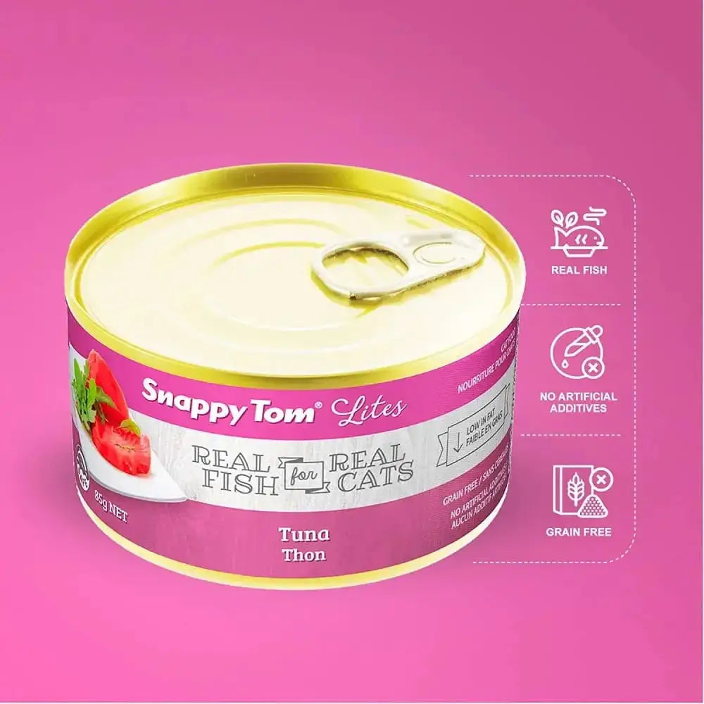 Snappy Tom Lites Tuna Flavor Canned Cat Food 24/3oz Snappy Tom