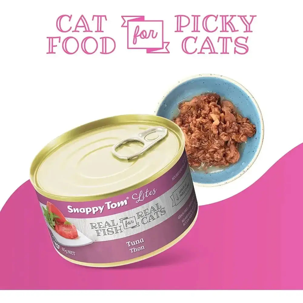 Snappy Tom Lites Tuna Flavor Canned Cat Food 24/3oz Snappy Tom