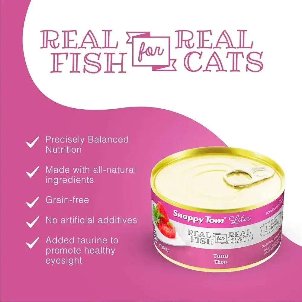 Snappy Tom Lites Tuna Flavor Canned Cat Food 24/3oz - Talis Us