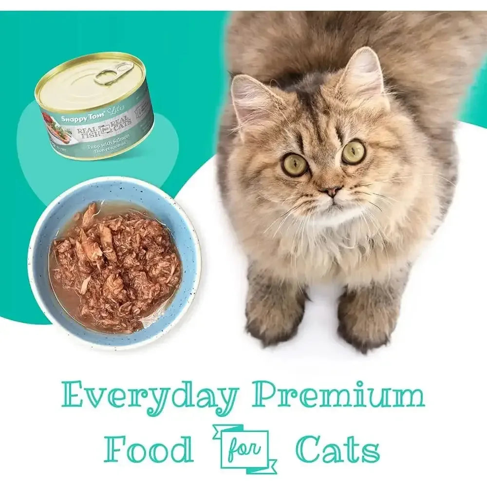Snappy Tom Lites Tuna with Salmon Canned Cat Food Snappy Tom
