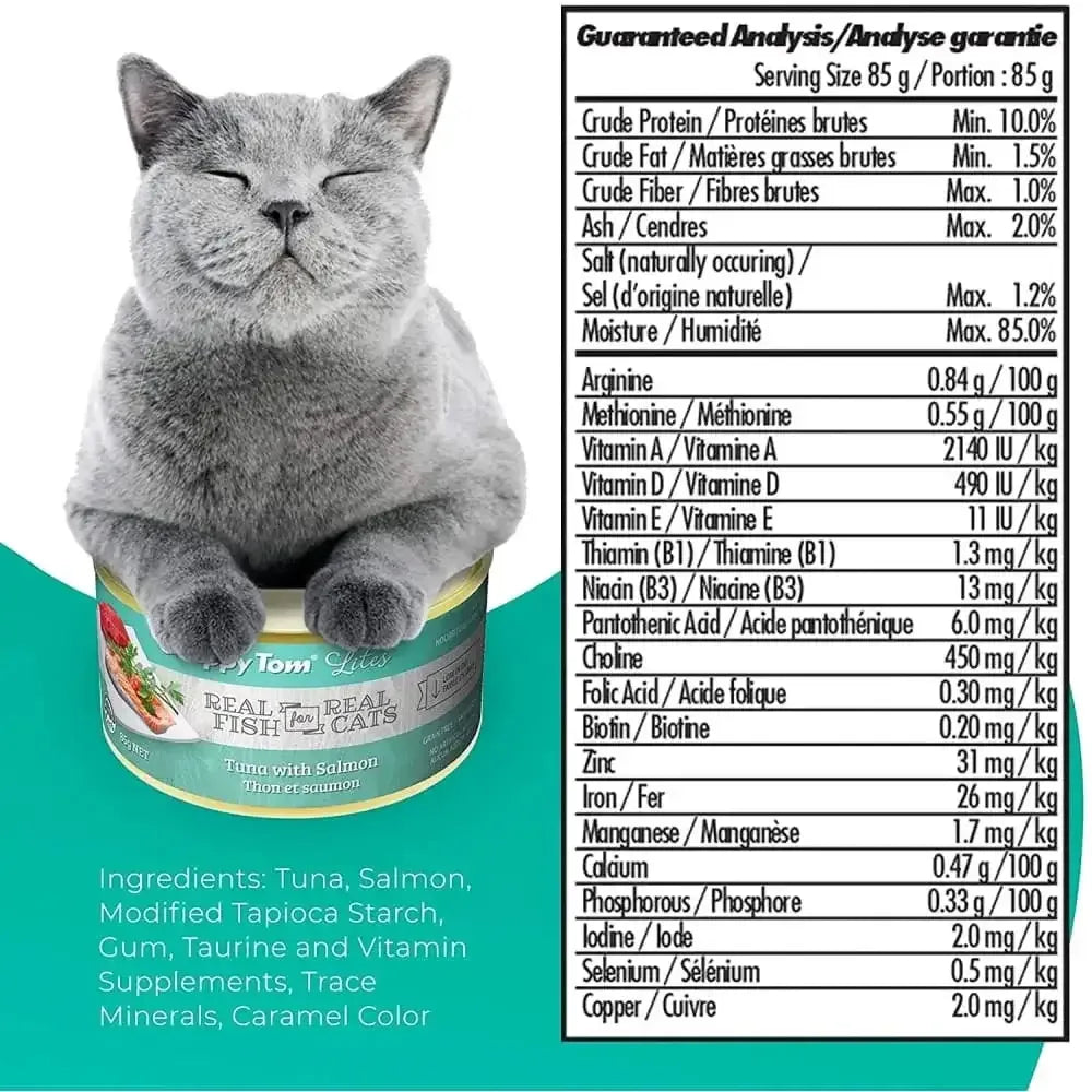 Snappy Tom Lites Tuna with Salmon Canned Cat Food Snappy Tom