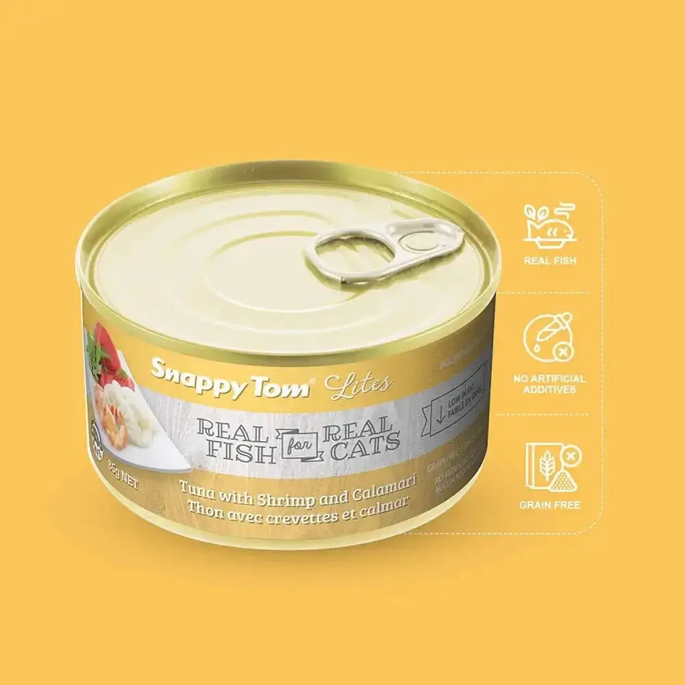 Snappy Tom Lites Tuna with Shrimp & Calamari Canned Cat Food Snappy Tom