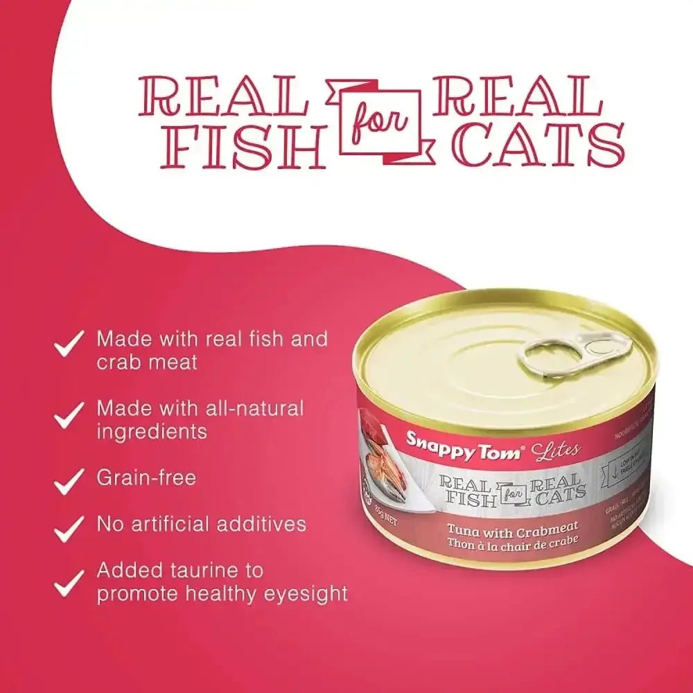 Snappy Tom Lites Tuna with Crabmeat Canned Cat Food - Talis Us