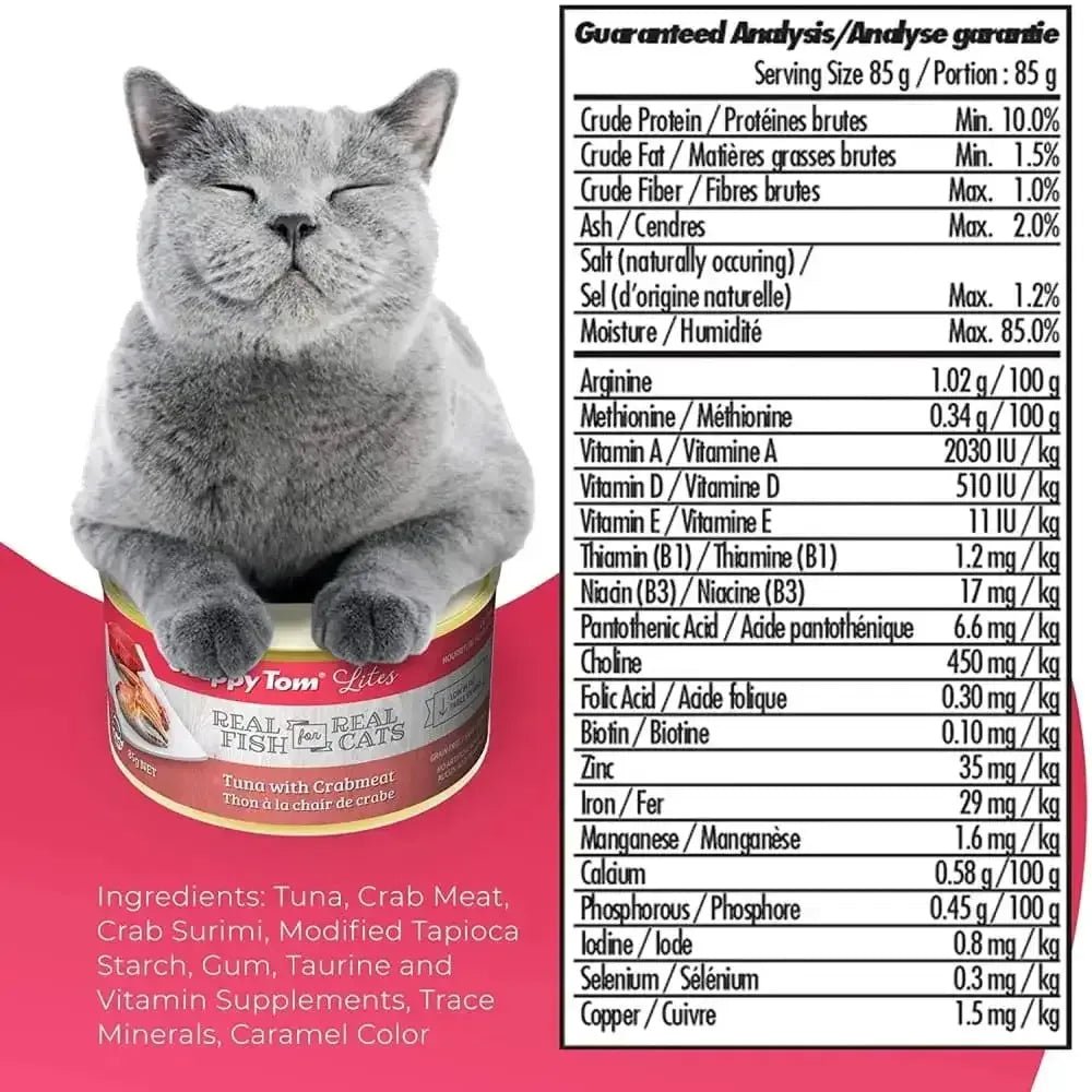 Snappy Tom Lites Tuna with Crabmeat Canned Cat Food - Talis Us