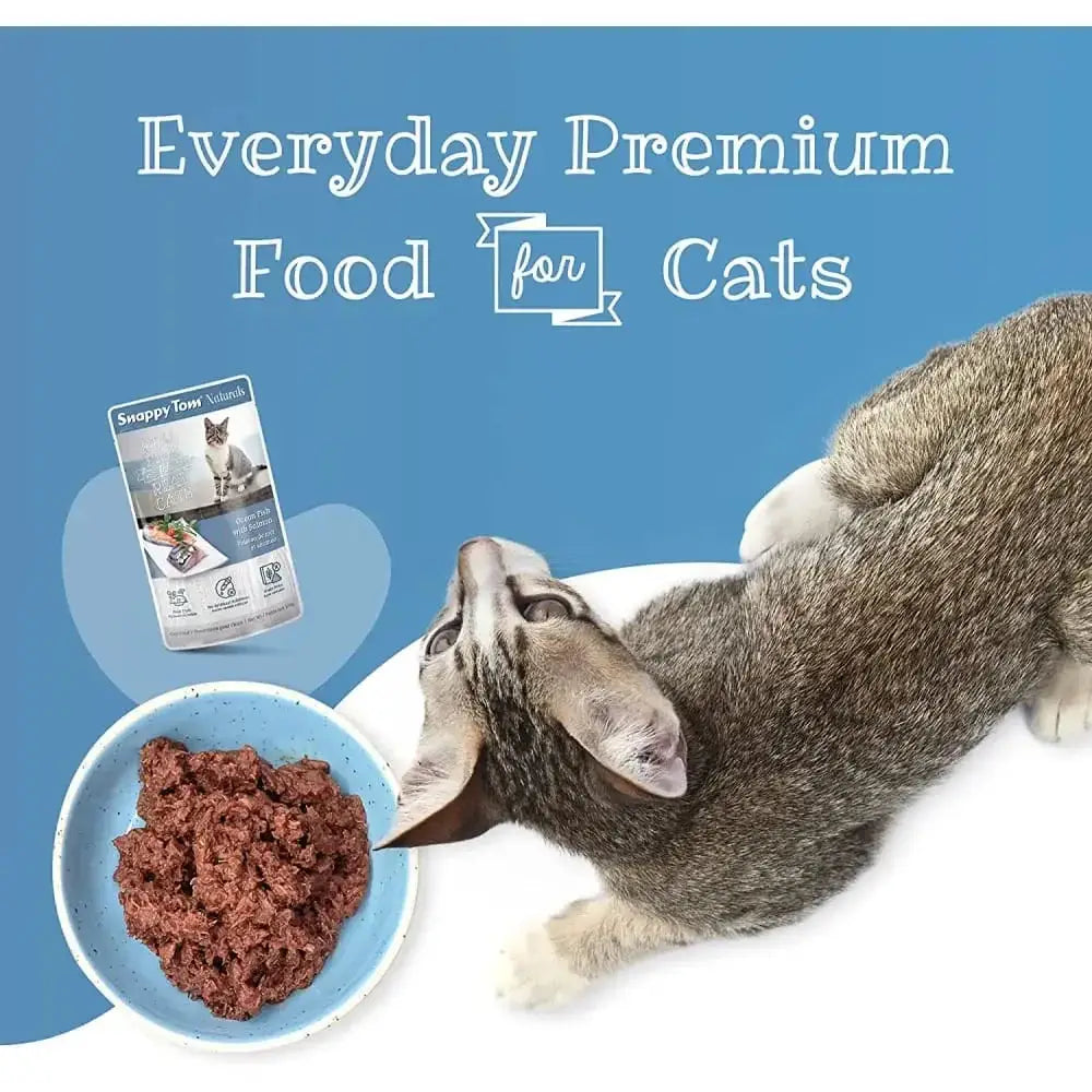 Snappy Tom Naturals Ocean Fish with Salmon Wet Cat Food 12/3.5oz Snappy Tom