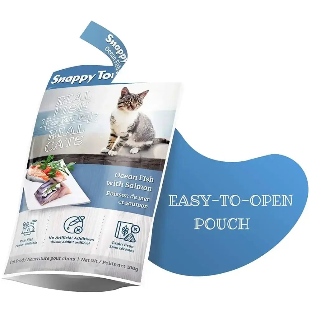 Snappy Tom Naturals Ocean Fish with Salmon Wet Cat Food 12/3.5oz Snappy Tom