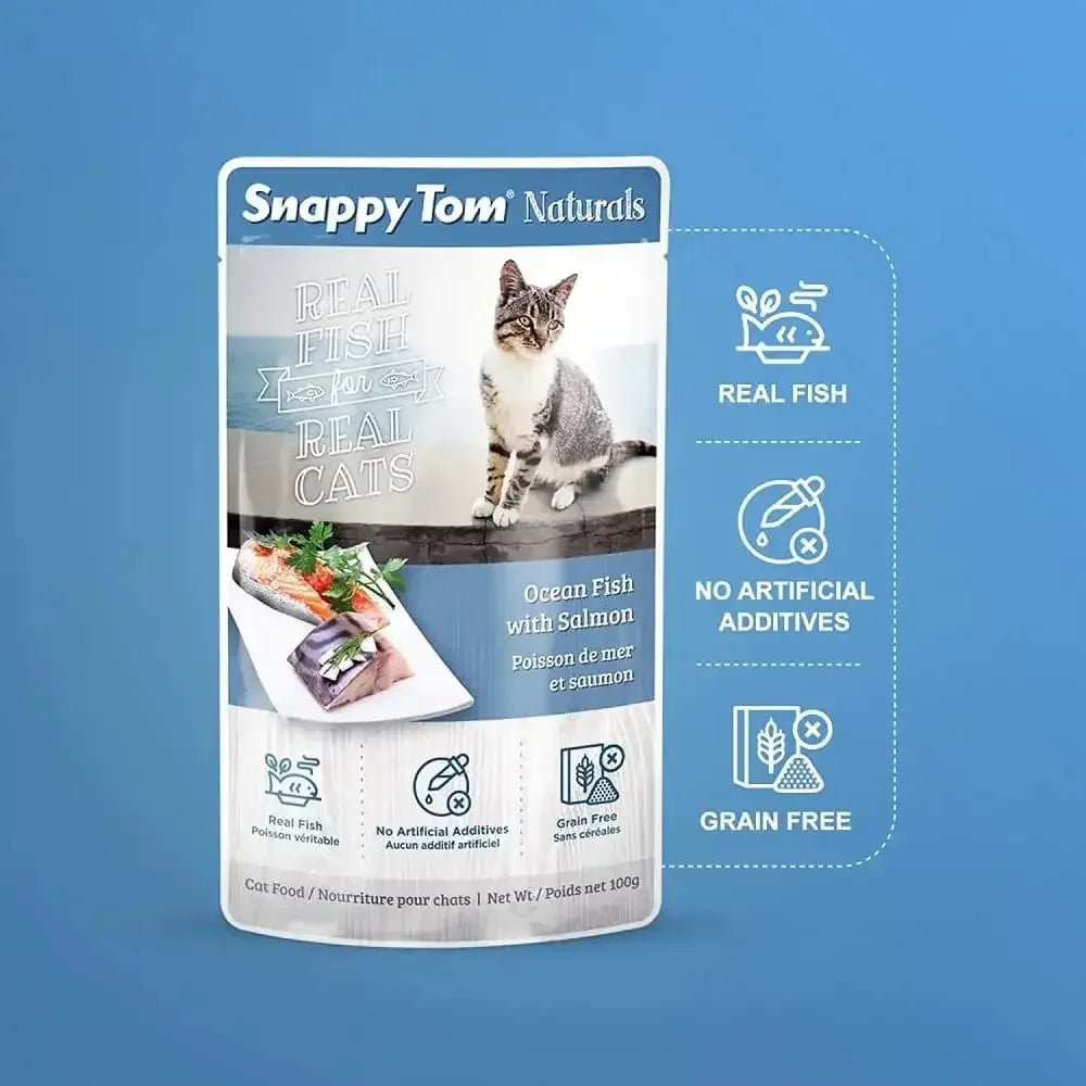 Snappy Tom Naturals Ocean Fish with Salmon Wet Cat Food 12/3.5oz - Talis Us
