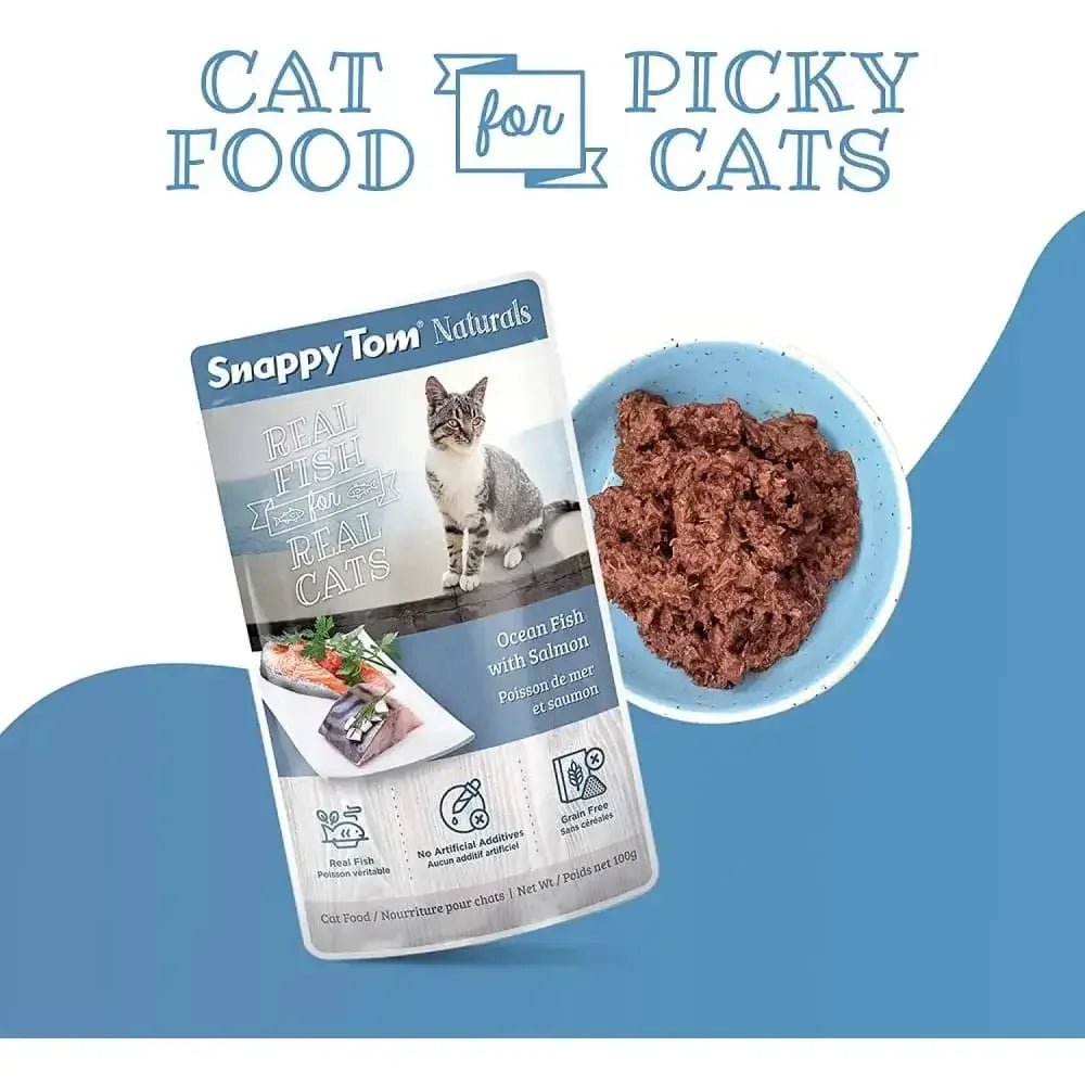 Snappy Tom Naturals Ocean Fish with Salmon Wet Cat Food 12/3.5oz - Talis Us