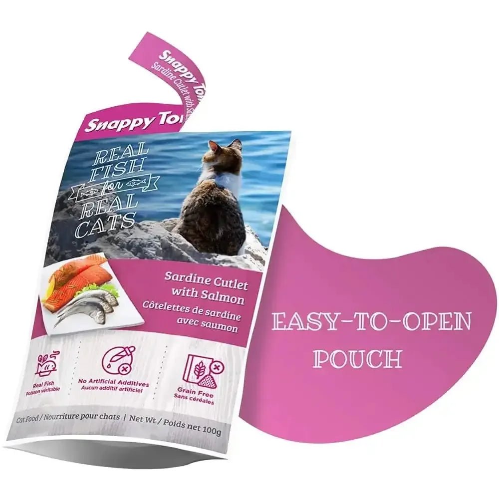 Snappy Tom Naturals Sardine Cutlet with Salmon Wet Cat Food - Talis Us