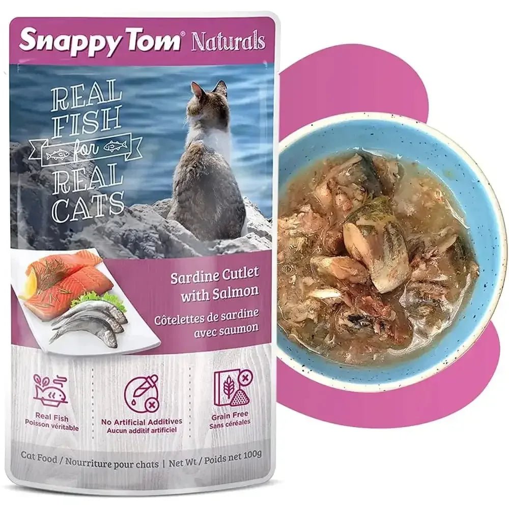Snappy Tom Naturals Sardine Cutlet with Salmon Wet Cat Food - Talis Us
